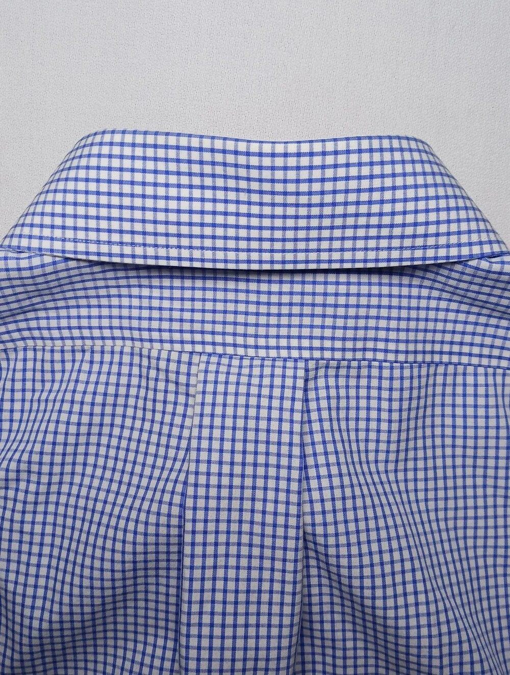 Brooks Brothers Mens Non Iron Dress Shirt XL 16.5-34/35 Blue Check Button Up